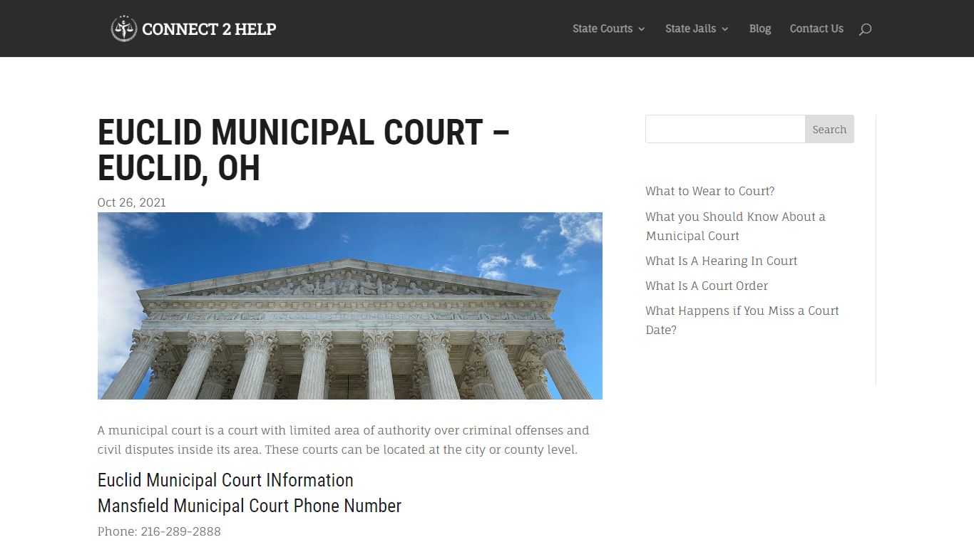 Euclid Municipal Court - Euclid, OH - Connect 2 Help