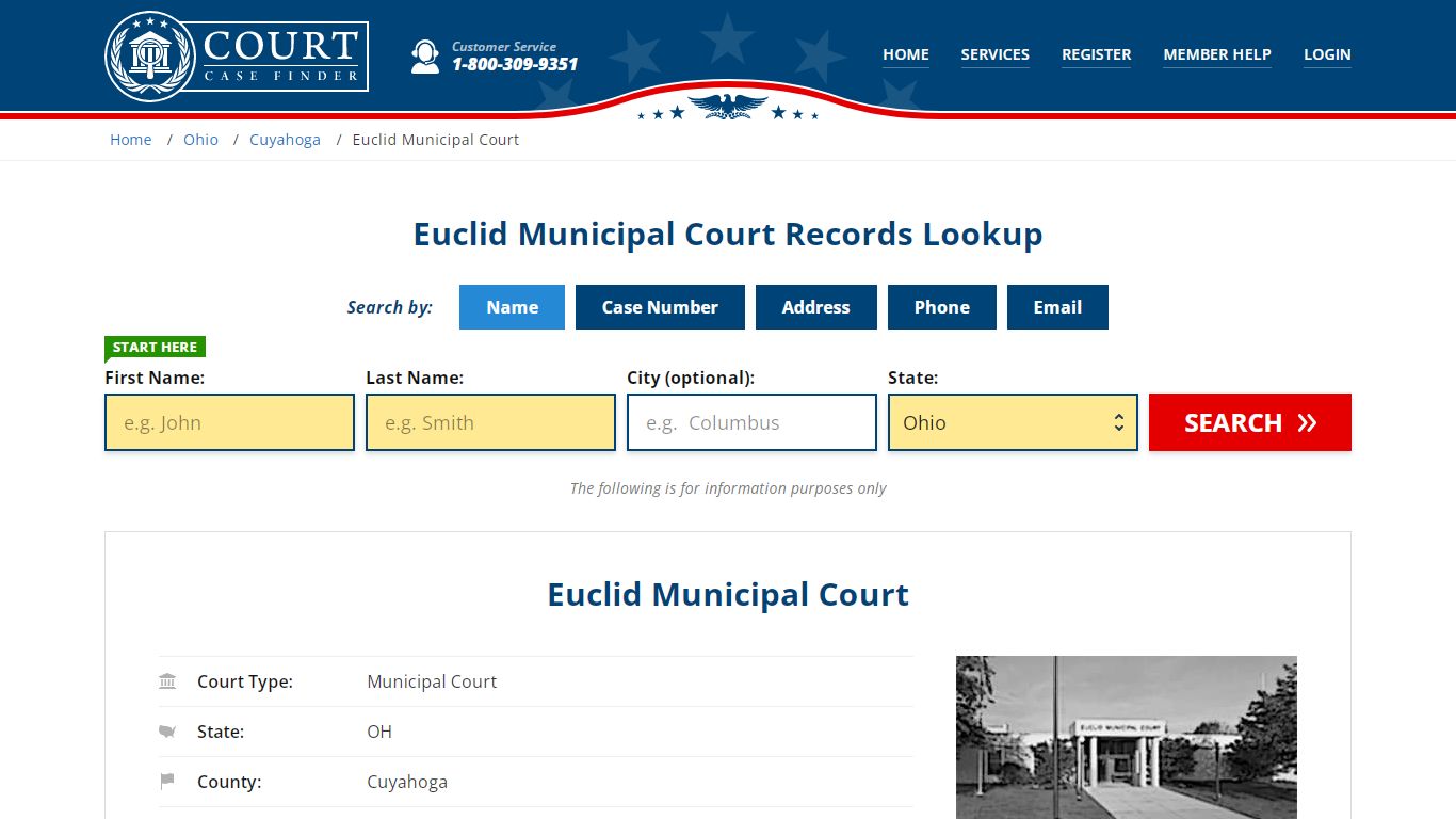 Euclid Municipal Court Records Lookup - CourtCaseFinder.com